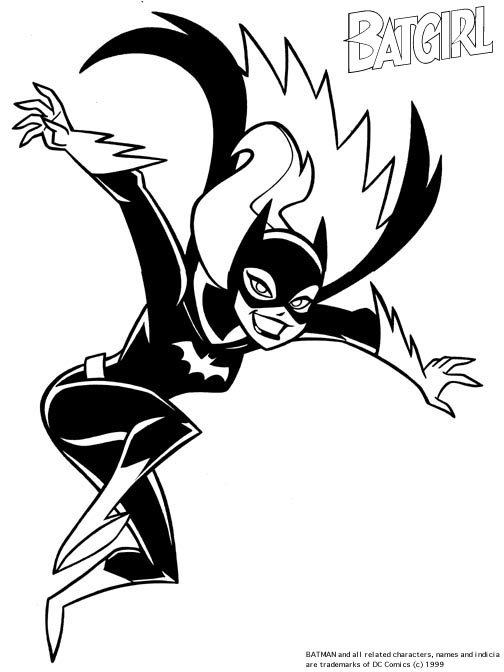 Раскраска: Batgirl (Супер герой) #77738 - Бесплатные раскраски для печати
