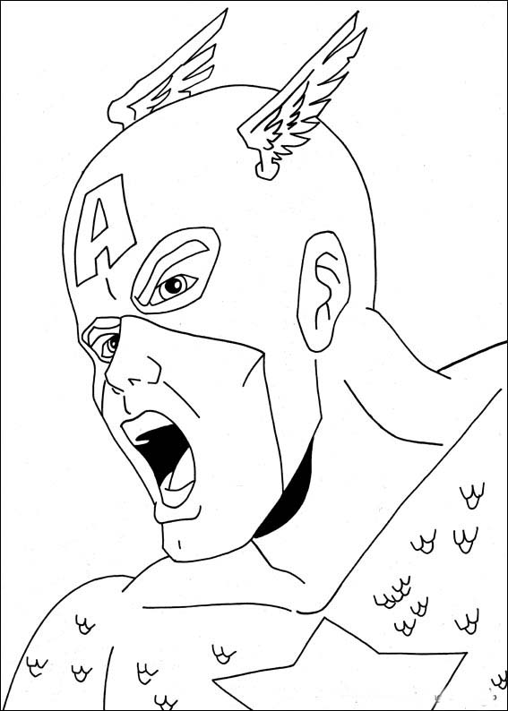 Раскраска: Капитан америка (Супер герой) #76572 - Бесплатные раскраски для печати