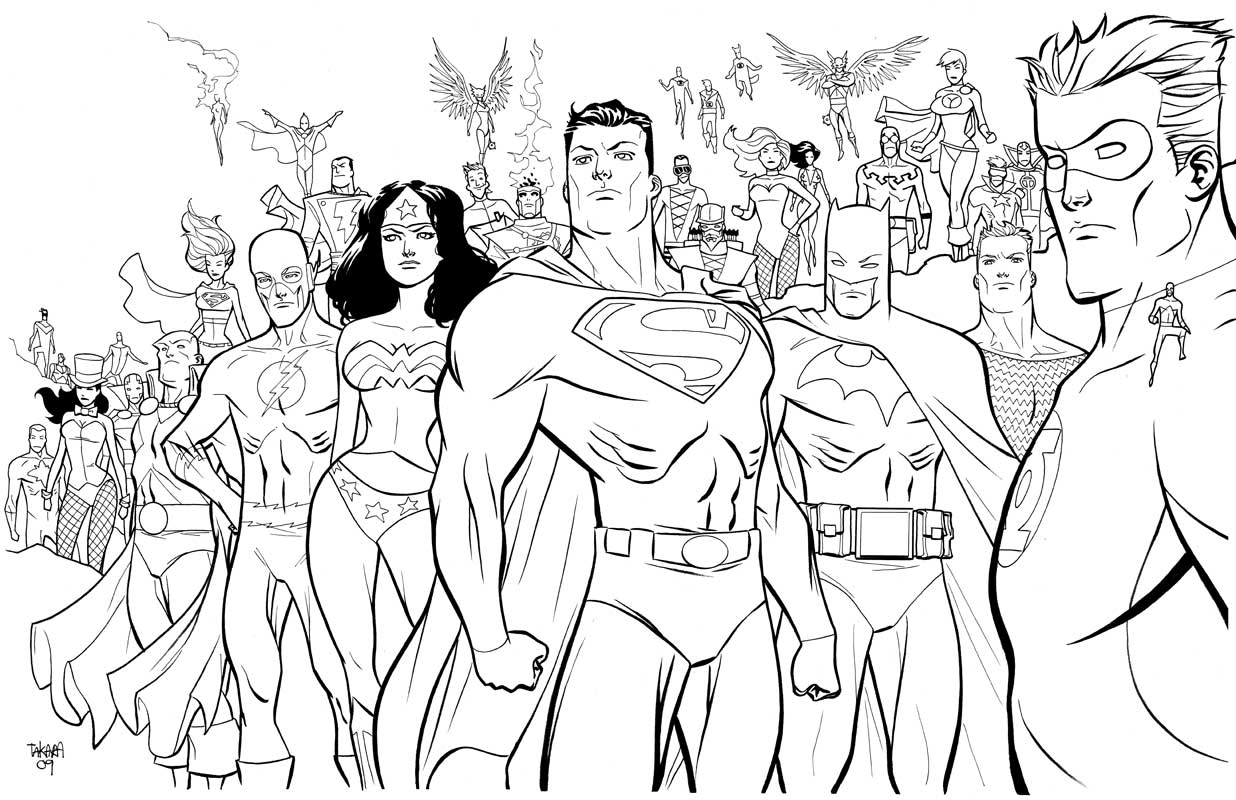 Раскраска: Super Heroes DC Comics (Супер герой) #80122 - Бесплатные раскраски для печати