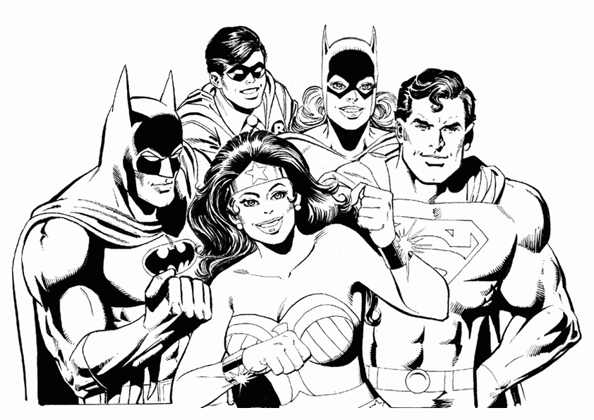 Раскраска: Super Heroes DC Comics (Супер герой) #80182 - Бесплатные раскраски для печати
