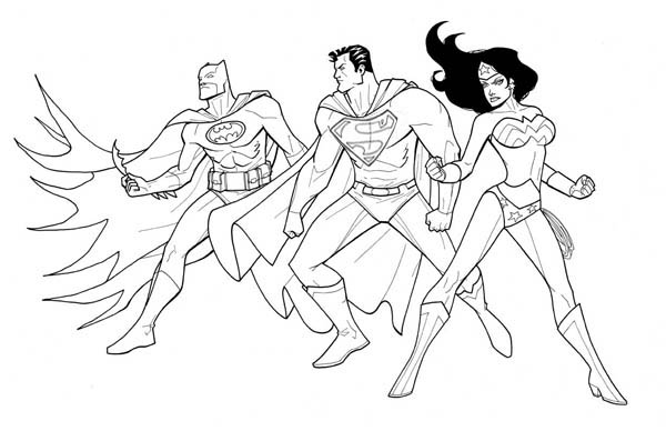 Раскраска: Super Heroes DC Comics (Супер герой) #80487 - Бесплатные раскраски для печати