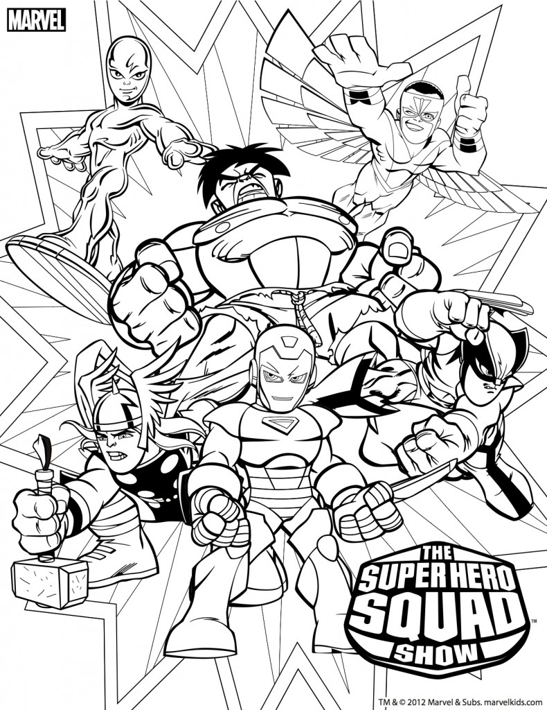 Раскраска: Marvel Superhero (Супер герой) #79717 - Бесплатные раскраски для печати