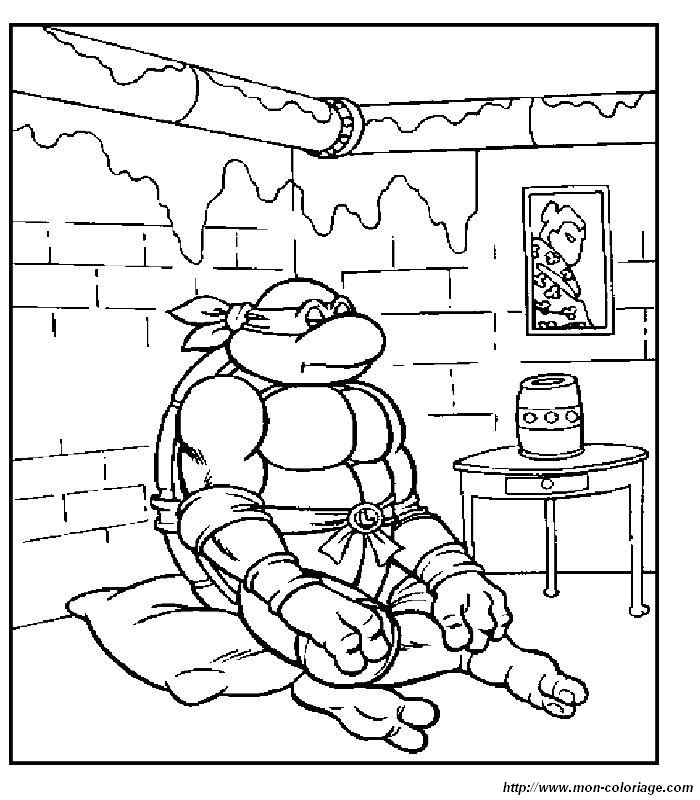Раскраска: Черепашки ниндзя (Супер герой) #75678 - Бесплатные раскраски для печати