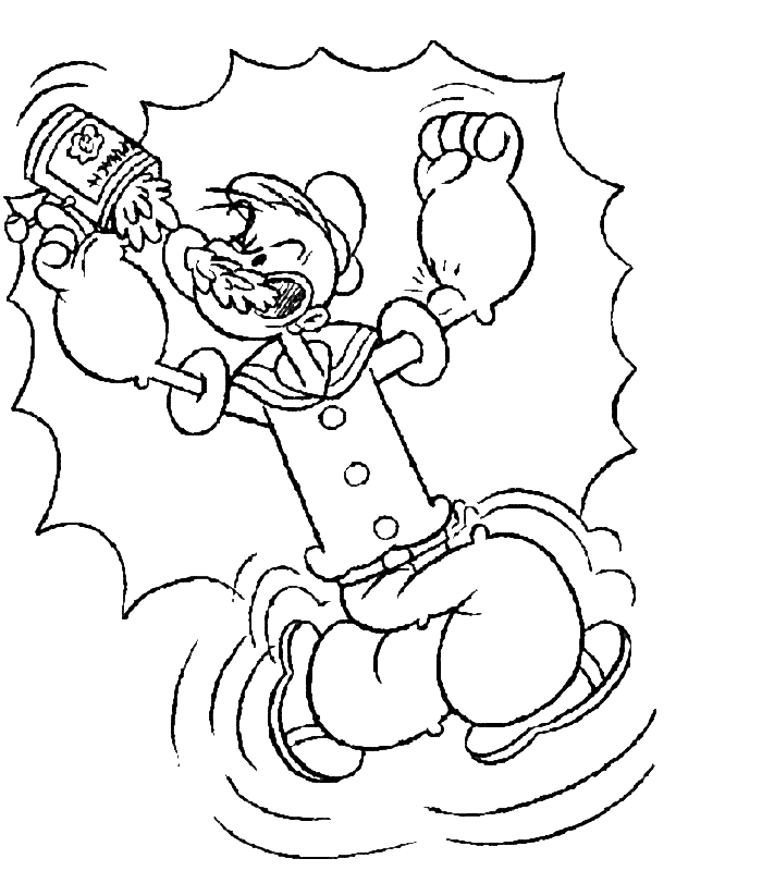 Раскраска: Popeye (Супер герой) #84715 - Бесплатные раскраски для печати
