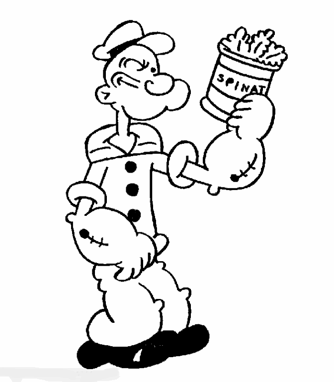 Раскраска: Popeye (Супер герой) #84726 - Бесплатные раскраски для печати