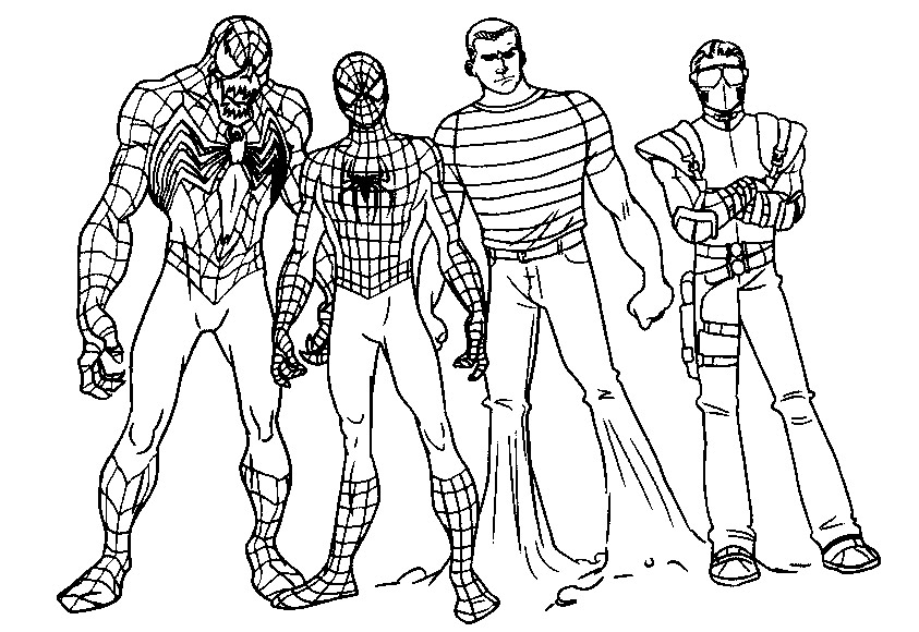 Раскраска: человек-паук (Супер герой) #78880 - Бесплатные раскраски для печати