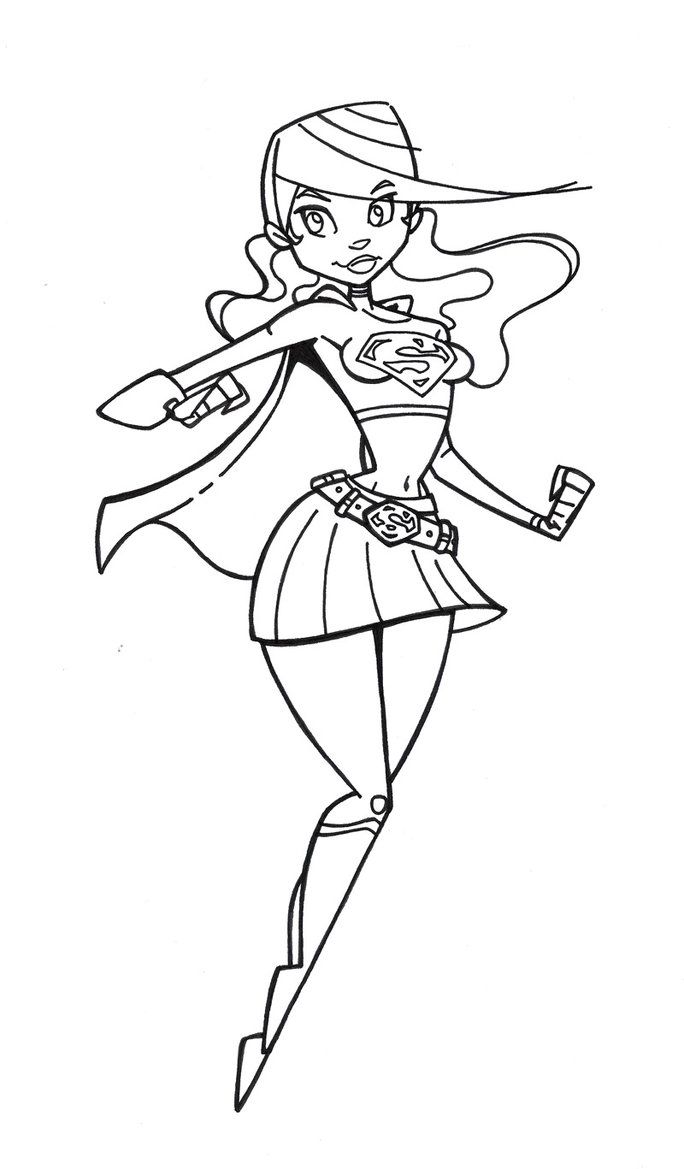Раскраска: Supergirl (Супер герой) #83942 - Бесплатные раскраски для печати