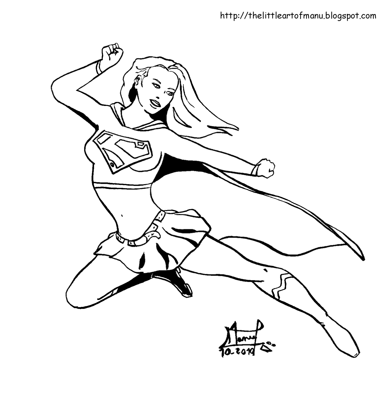 Раскраска: Supergirl (Супер герой) #83944 - Бесплатные раскраски для печати