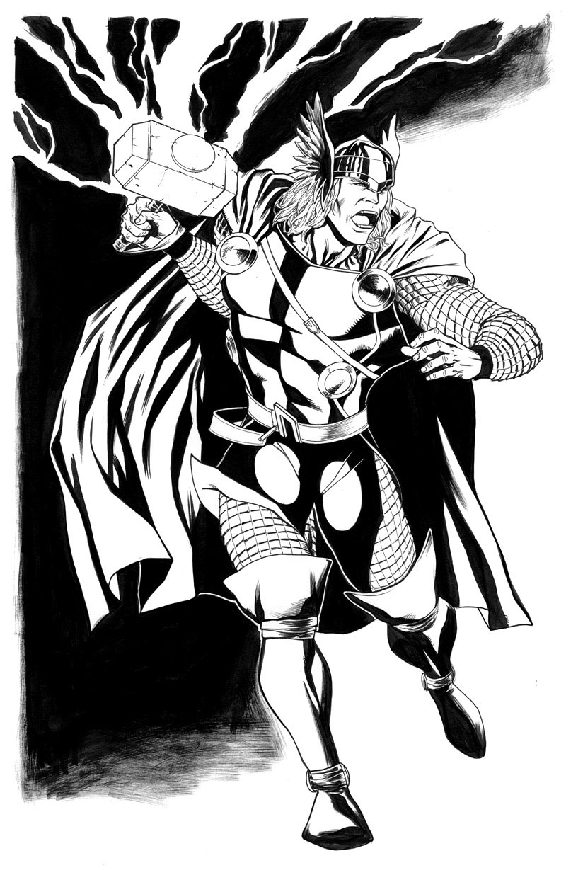 Раскраска: Thor (Супер герой) #75823 - Бесплатные раскраски для печати