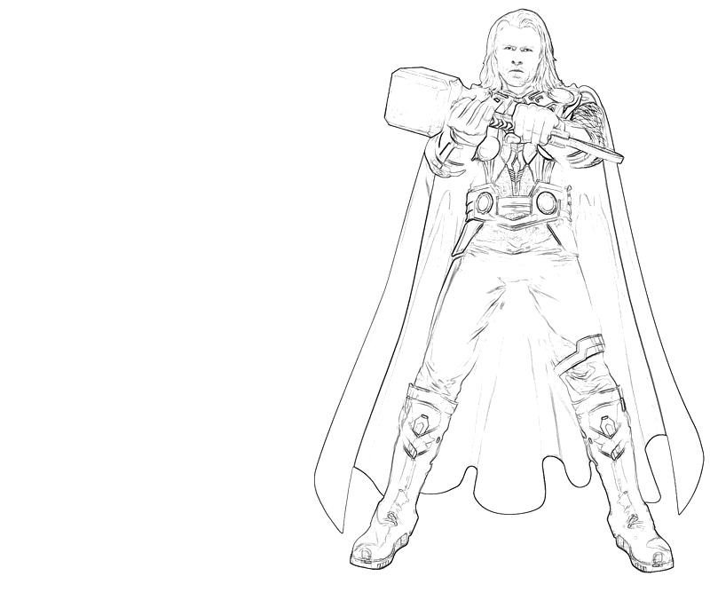Раскраска: Thor (Супер герой) #75825 - Бесплатные раскраски для печати