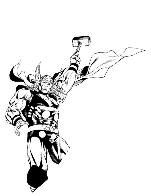 Раскраска: Thor (Супер герой) #75829 - Бесплатные раскраски для печати