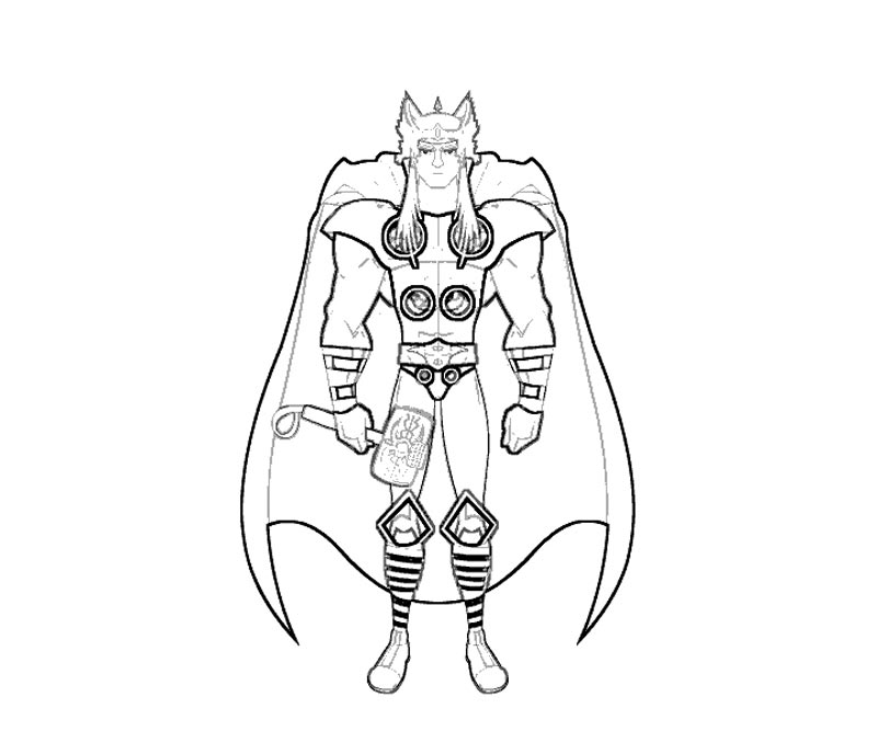 Раскраска: Thor (Супер герой) #75851 - Бесплатные раскраски для печати