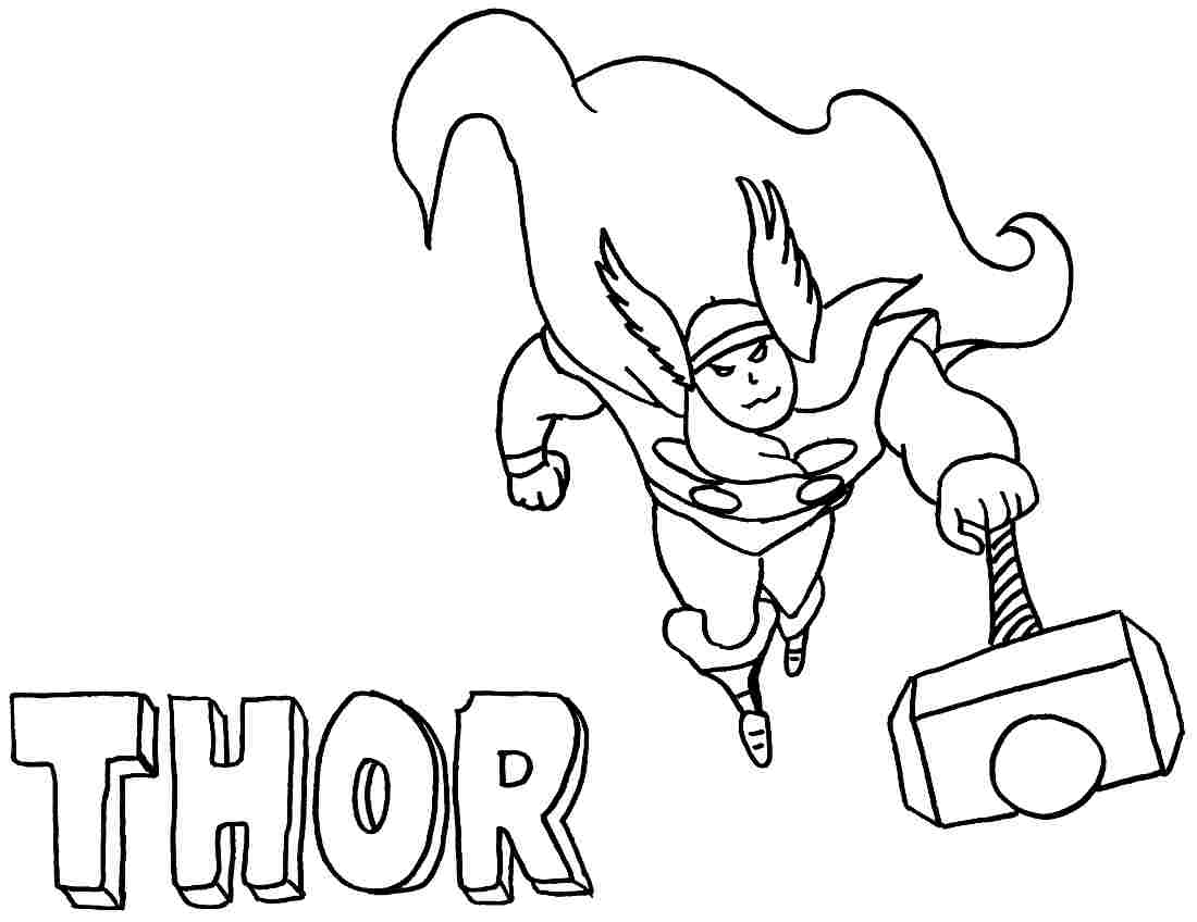 Раскраска: Thor (Супер герой) #75853 - Бесплатные раскраски для печати
