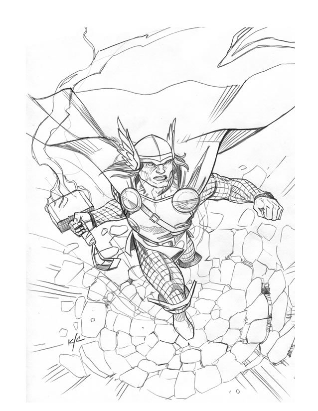 Раскраска: Thor (Супер герой) #75855 - Бесплатные раскраски для печати