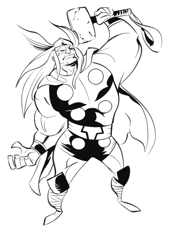 Раскраска: Thor (Супер герой) #75861 - Бесплатные раскраски для печати