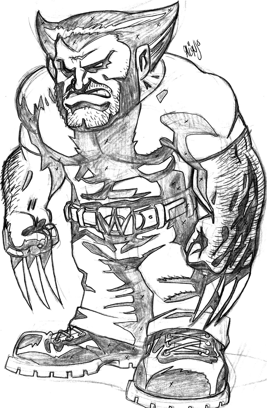 Раскраска: росомаха (Супер герой) #75000 - Бесплатные раскраски для печати