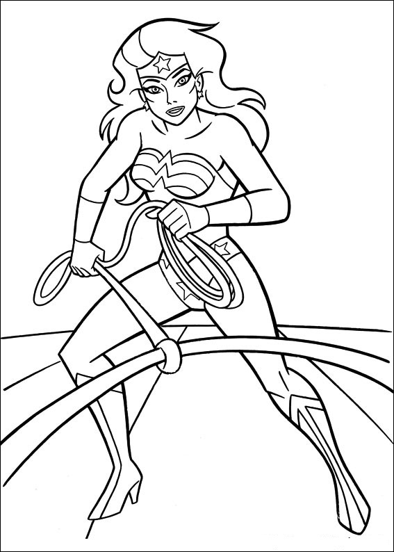 Раскраска: Чудо-Женщина (Супер герой) #74547 - Бесплатные раскраски для печати