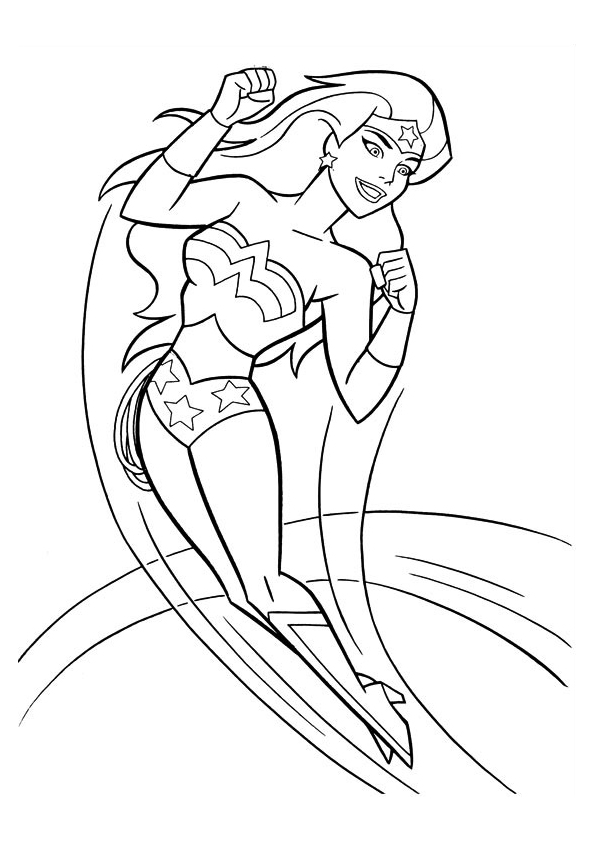 Раскраска: Чудо-Женщина (Супер герой) #74551 - Бесплатные раскраски для печати
