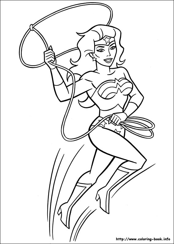 Раскраска: Чудо-Женщина (Супер герой) #74580 - Бесплатные раскраски для печати