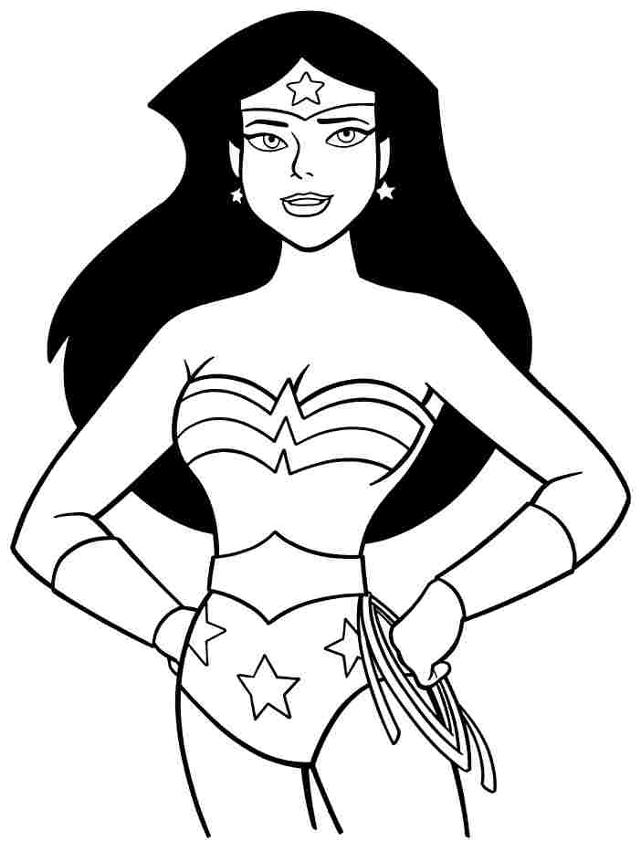 Раскраска: Чудо-Женщина (Супер герой) #74582 - Бесплатные раскраски для печати