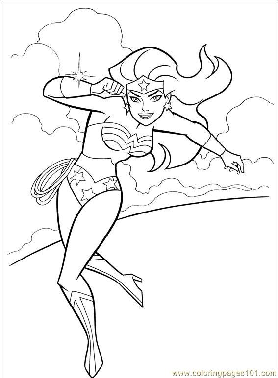 Раскраска: Чудо-Женщина (Супер герой) #74606 - Бесплатные раскраски для печати