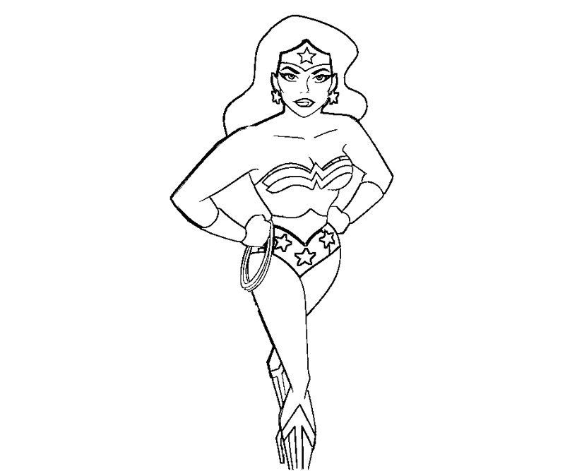 Раскраска: Чудо-Женщина (Супер герой) #74608 - Бесплатные раскраски для печати
