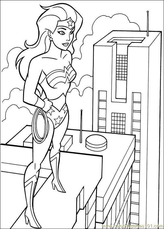 Раскраска: Чудо-Женщина (Супер герой) #74611 - Бесплатные раскраски для печати