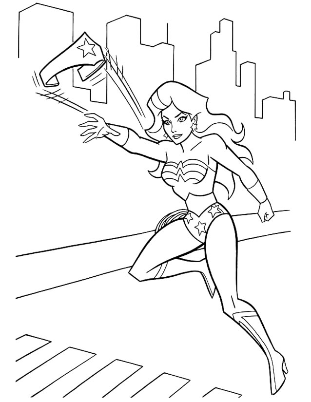 Раскраска: Чудо-Женщина (Супер герой) #74635 - Бесплатные раскраски для печати
