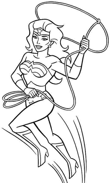 Раскраска: Чудо-Женщина (Супер герой) #74667 - Бесплатные раскраски для печати