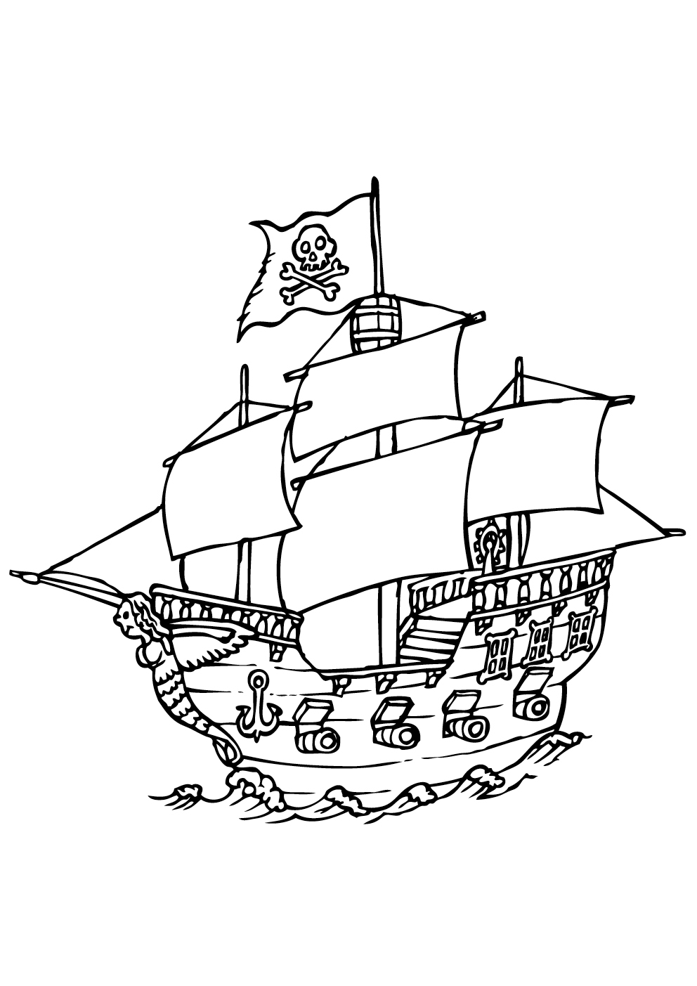 Раскраска: Лодка / Корабль (транспорт) #137590 - Бесплатные раскраски для печати