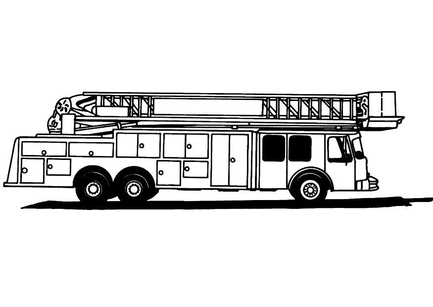 Раскраска: Пожарная машина (транспорт) #135802 - Бесплатные раскраски для печати