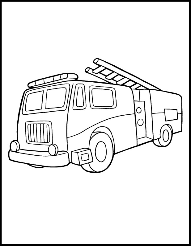 Раскраска: Пожарная машина (транспорт) #135807 - Бесплатные раскраски для печати