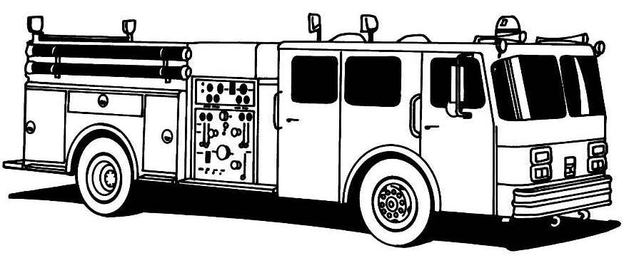 Раскраска: Пожарная машина (транспорт) #135815 - Бесплатные раскраски для печати