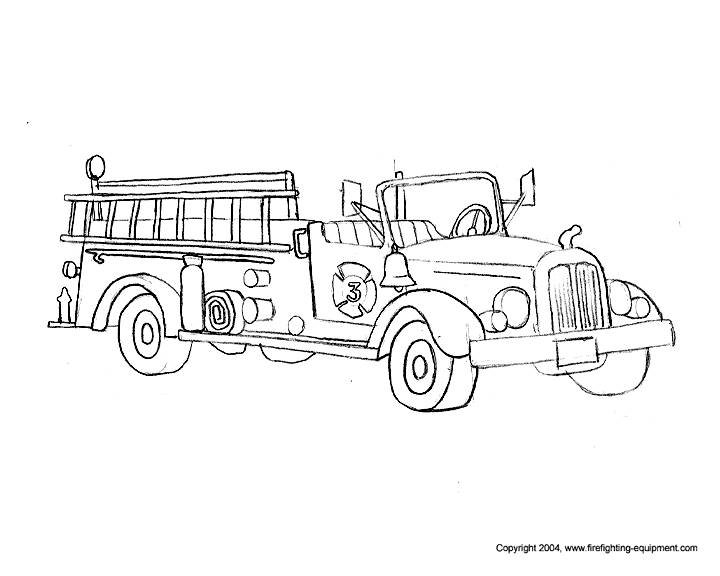 Раскраска: Пожарная машина (транспорт) #135819 - Бесплатные раскраски для печати
