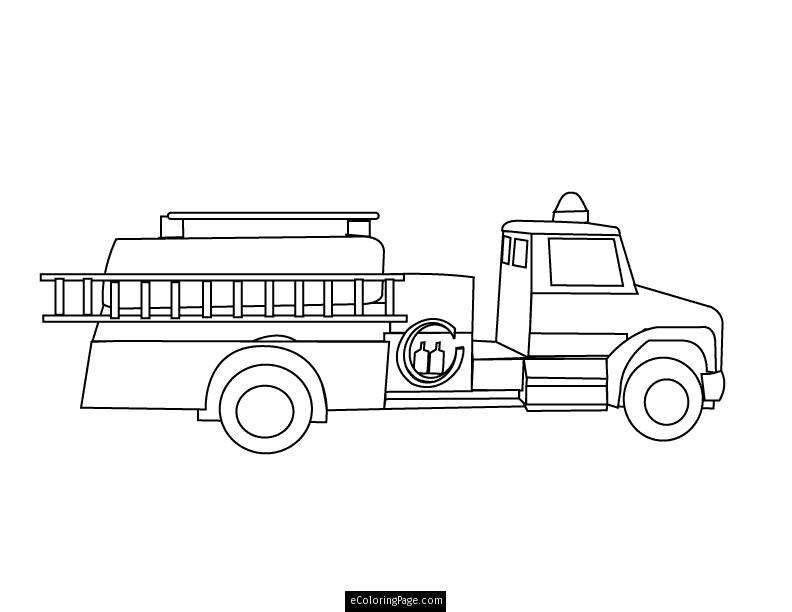 Раскраска: Пожарная машина (транспорт) #135832 - Бесплатные раскраски для печати