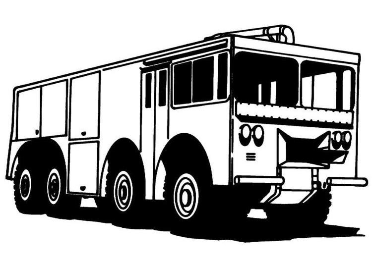 Раскраска: Пожарная машина (транспорт) #135872 - Бесплатные раскраски для печати