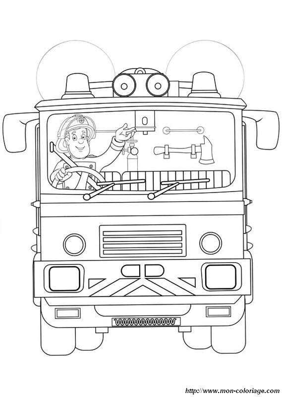 Раскраска: Пожарная машина (транспорт) #136010 - Бесплатные раскраски для печати
