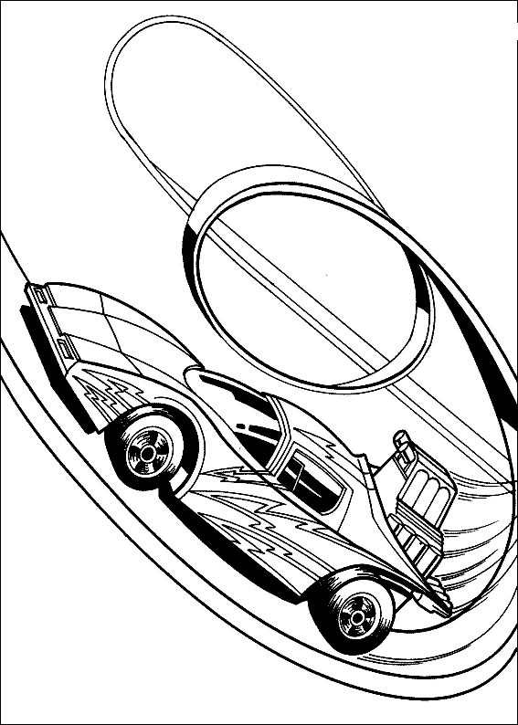 Раскраска: Горячие колеса (транспорт) #145893 - Бесплатные раскраски для печати