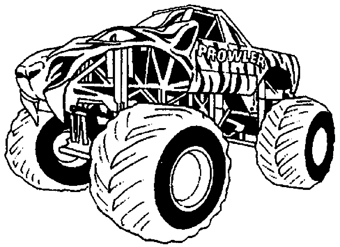 Раскраска: Монстр грузовик (транспорт) #141284 - Бесплатные раскраски для печати