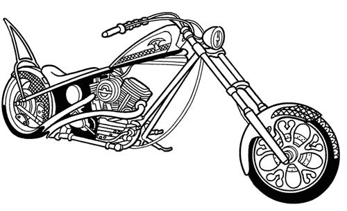 Раскраска: мотоцикл (транспорт) #136290 - Бесплатные раскраски для печати