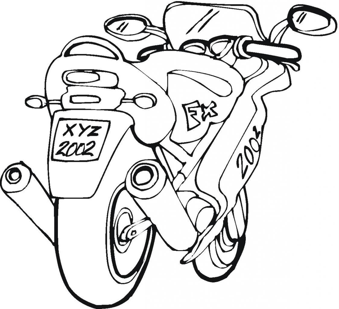 Раскраска: мотоцикл (транспорт) #136298 - Бесплатные раскраски для печати