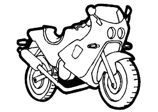 Раскраска: мотоцикл (транспорт) #136308 - Бесплатные раскраски для печати