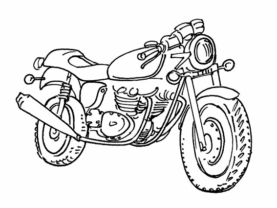 Раскраска: мотоцикл (транспорт) #136316 - Бесплатные раскраски для печати