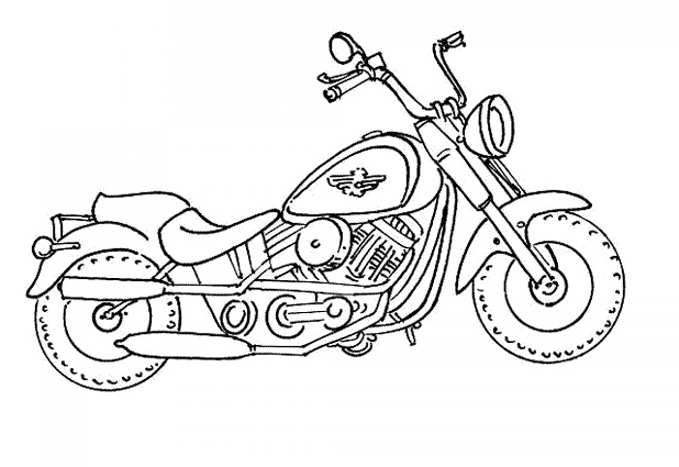 Раскраска: мотоцикл (транспорт) #136320 - Бесплатные раскраски для печати