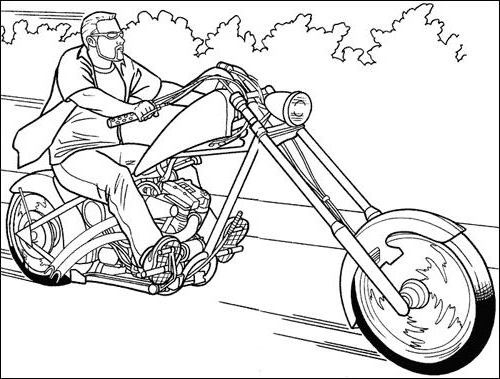 Раскраска: мотоцикл (транспорт) #136336 - Бесплатные раскраски для печати