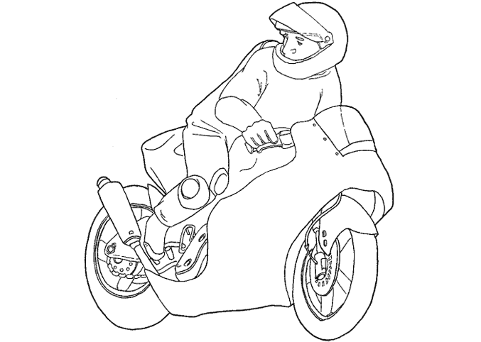 Раскраска: мотоцикл (транспорт) #136348 - Бесплатные раскраски для печати
