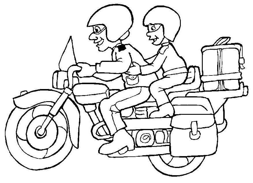 Раскраска: мотоцикл (транспорт) #136349 - Бесплатные раскраски для печати