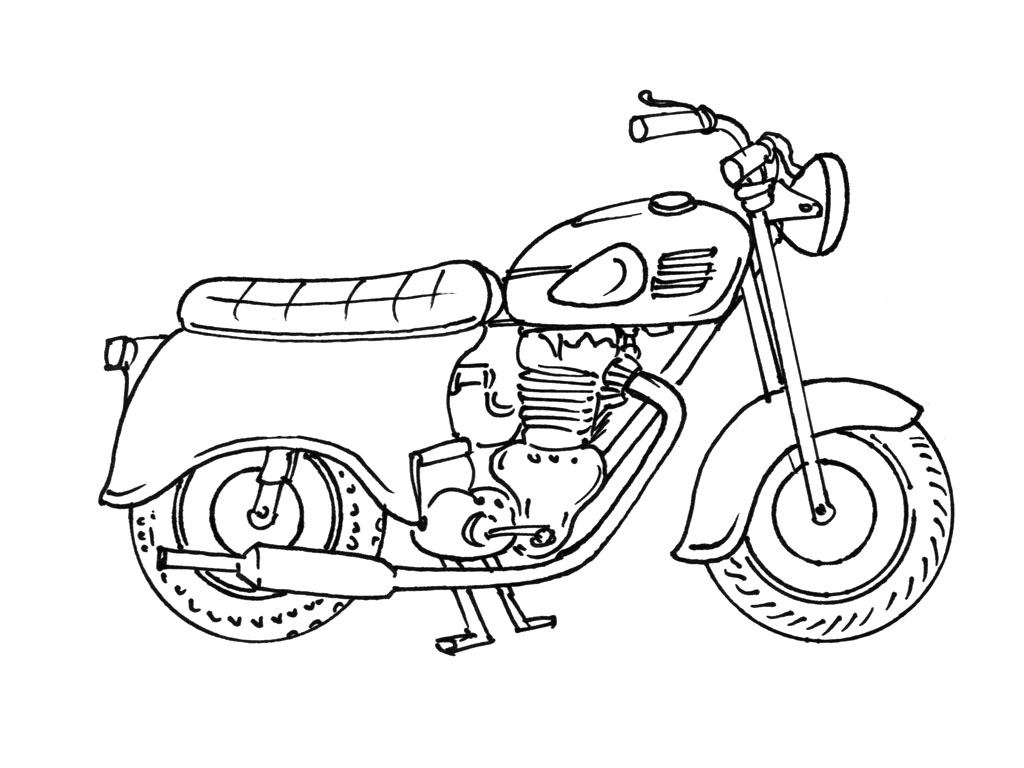 Раскраска: мотоцикл (транспорт) #136378 - Бесплатные раскраски для печати