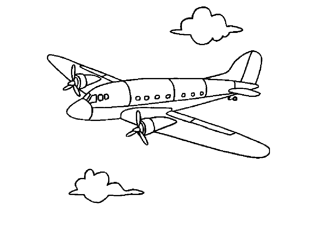 Раскраска: самолет (транспорт) #134780 - Бесплатные раскраски для печати