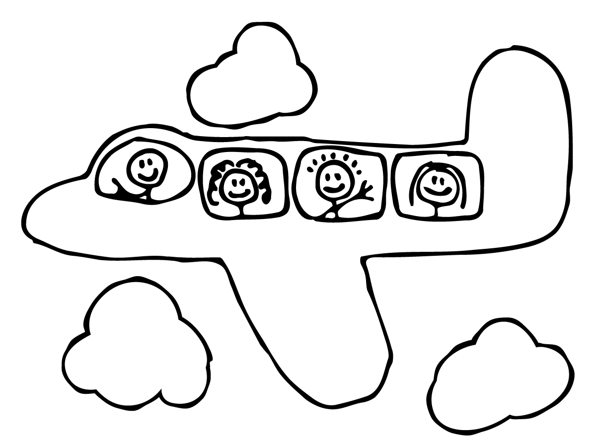 Раскраска: самолет (транспорт) #134787 - Бесплатные раскраски для печати